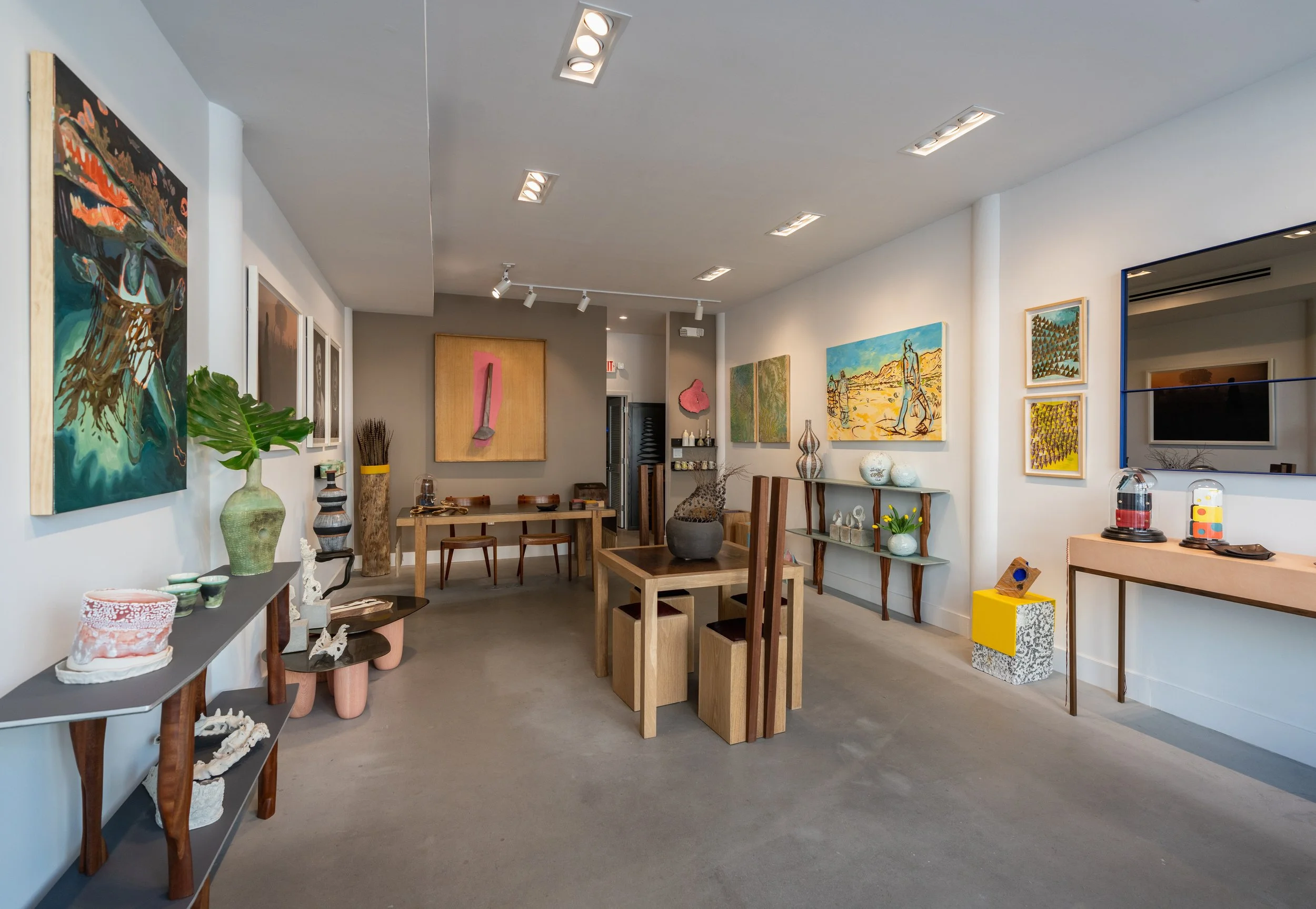 Interior of the ROQUE gallery on Ocean Drive